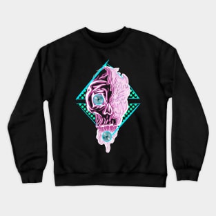 Abstract Skull Vibrant Colors Crewneck Sweatshirt